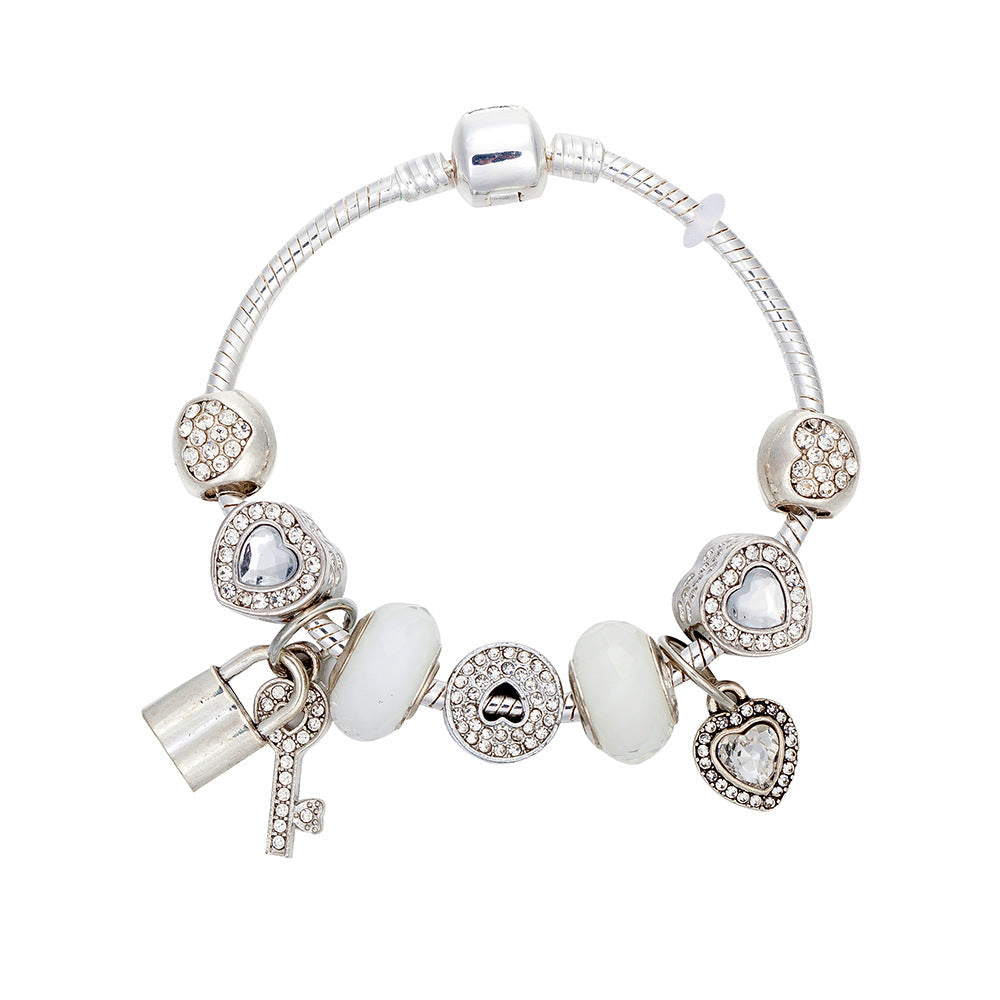 Transparent bracelet pendant close-up