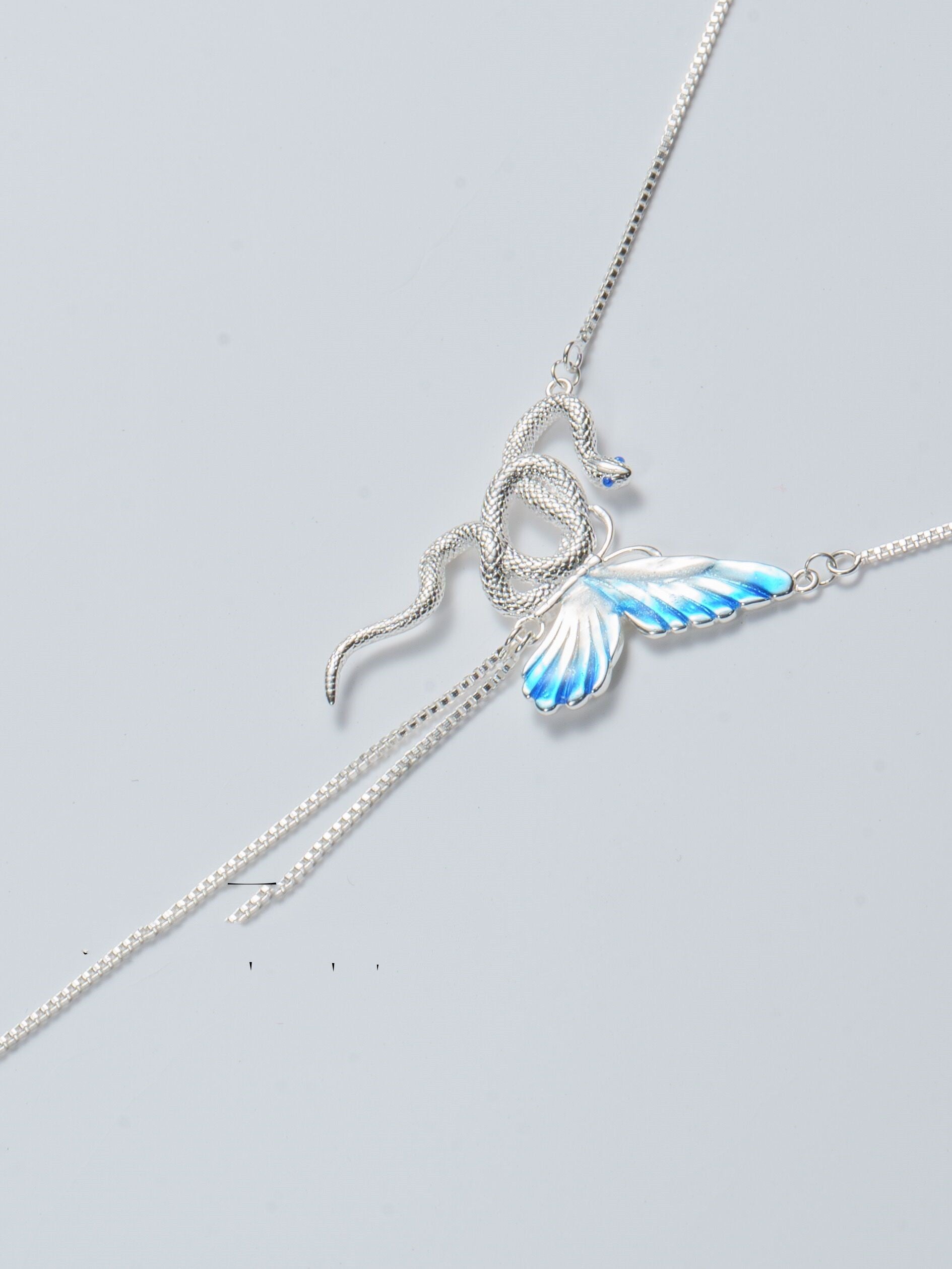Maison Butterfly & Serpent Pendant Necklace