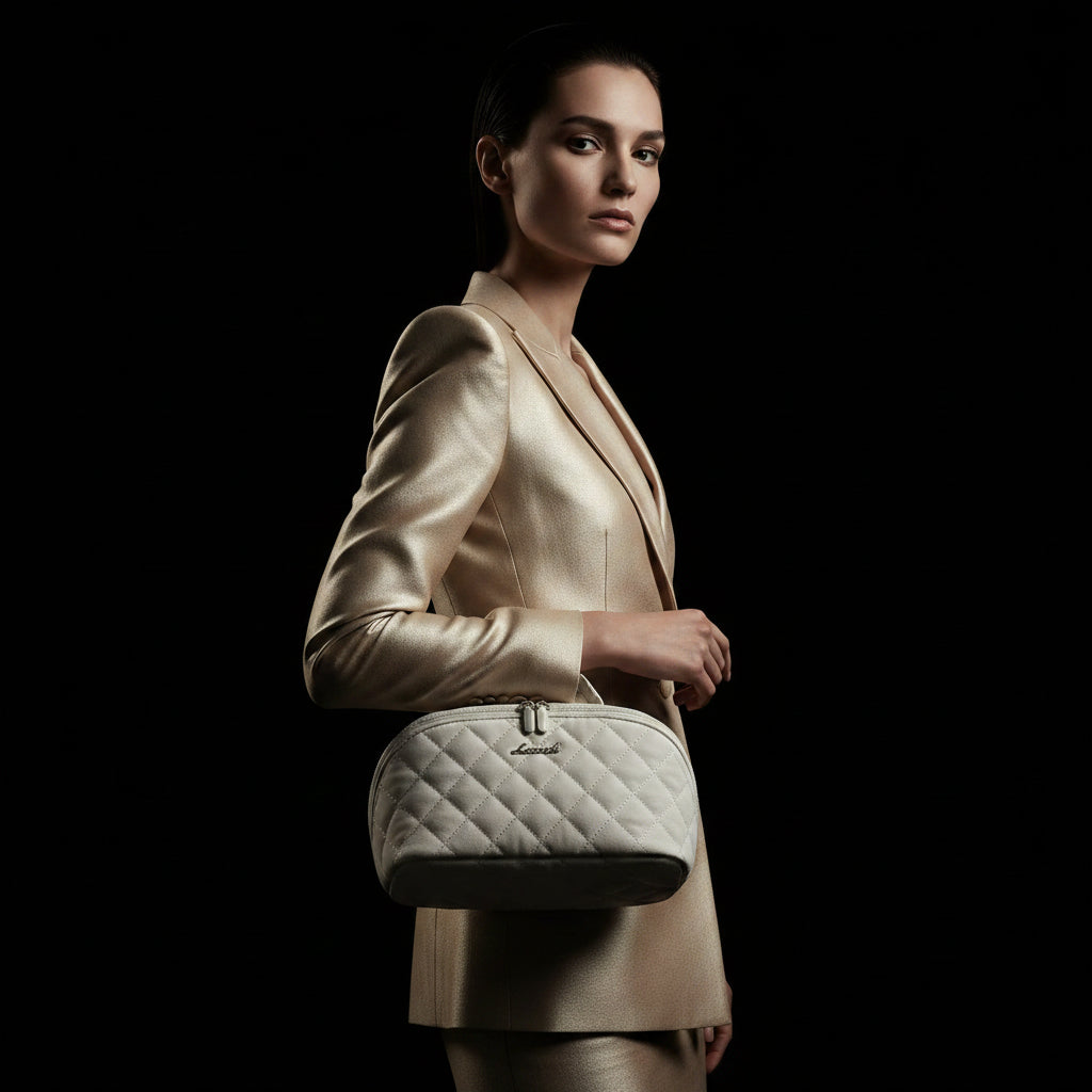 Elegant Organiser Bag — Rice White model