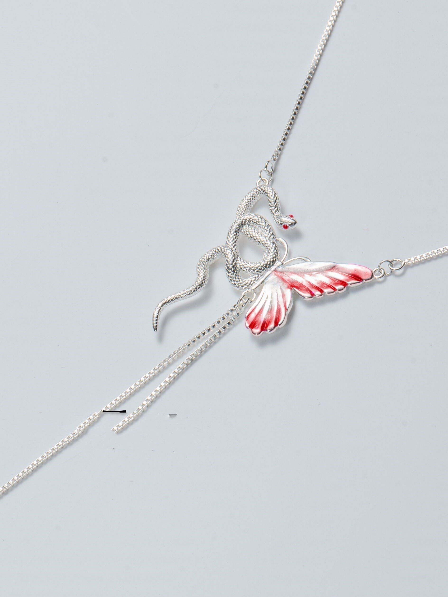 Maison Butterfly & Serpent Pendant Necklace