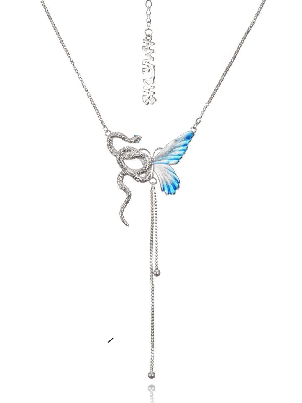Maison Butterfly & Serpent Pendant Necklace
